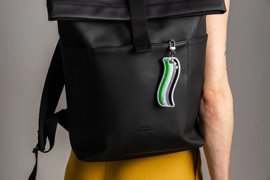 Aromantic Flag - Aro Pride Keychain