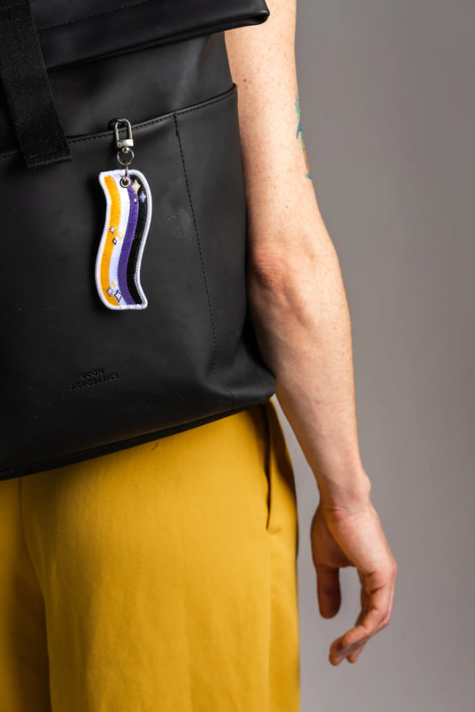 Nonbinary Flag - Keychain
