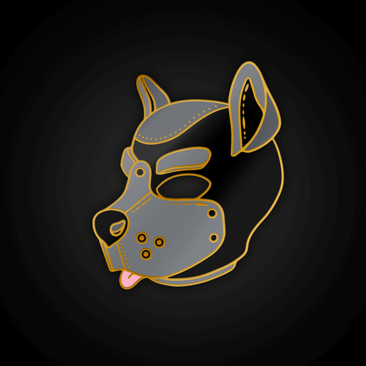 Pup Mask (Grey) – Enamel Pin