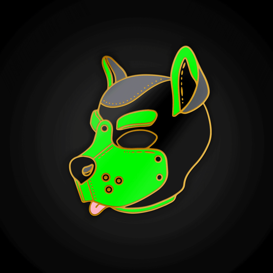 Pup Mask (Green) – Enamel Pin