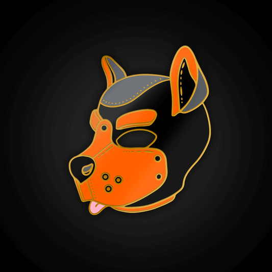 Pup Mask (Orange) – Enamel Pin