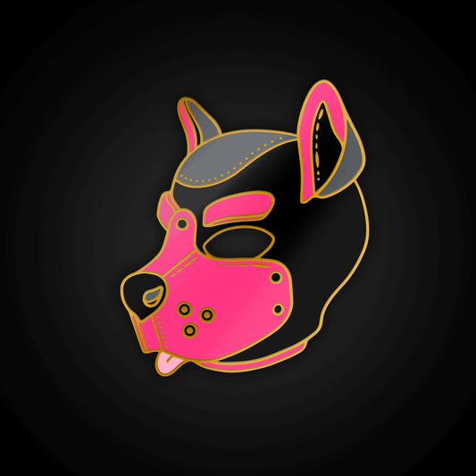Pup Mask (Pink) – Enamel Pin