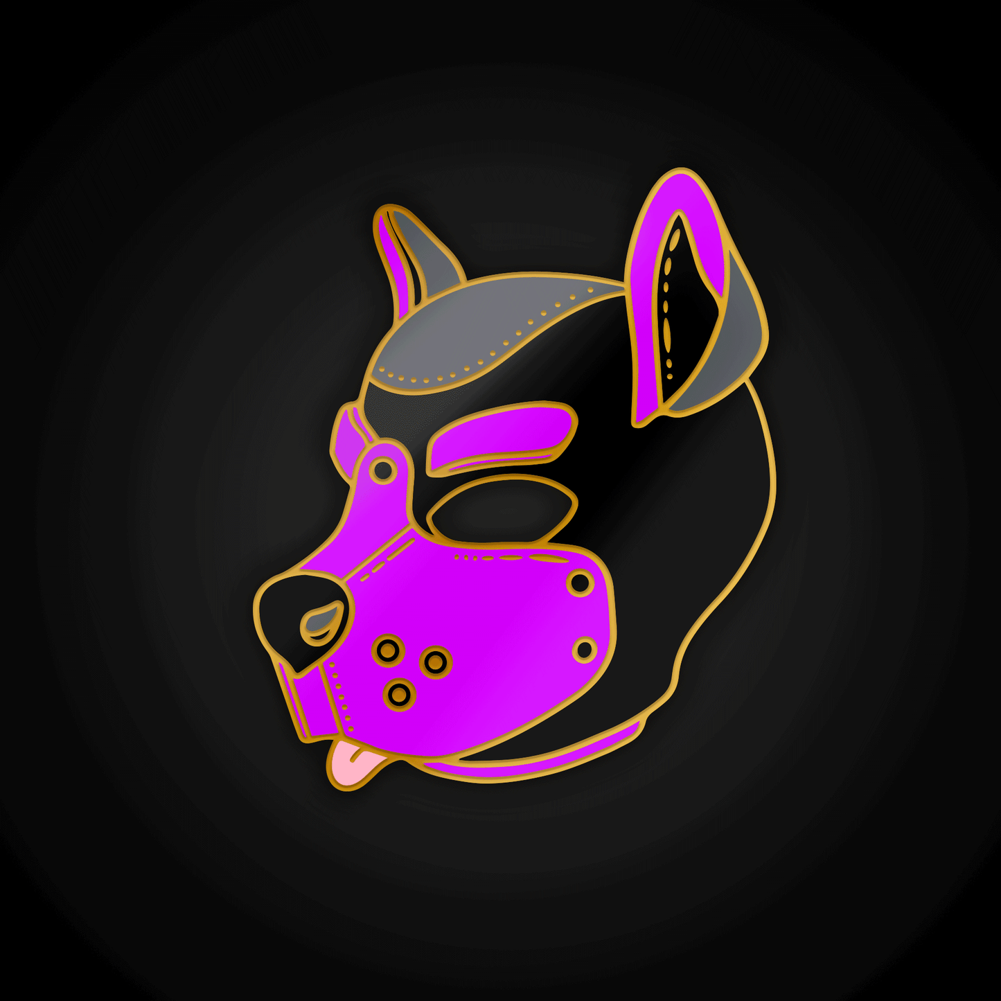 Pup Mask (Purple) – Enamel Pin