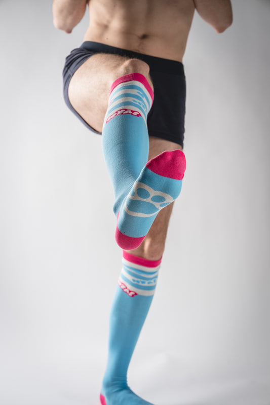 Nya! Paw - Blue Overknee Socks