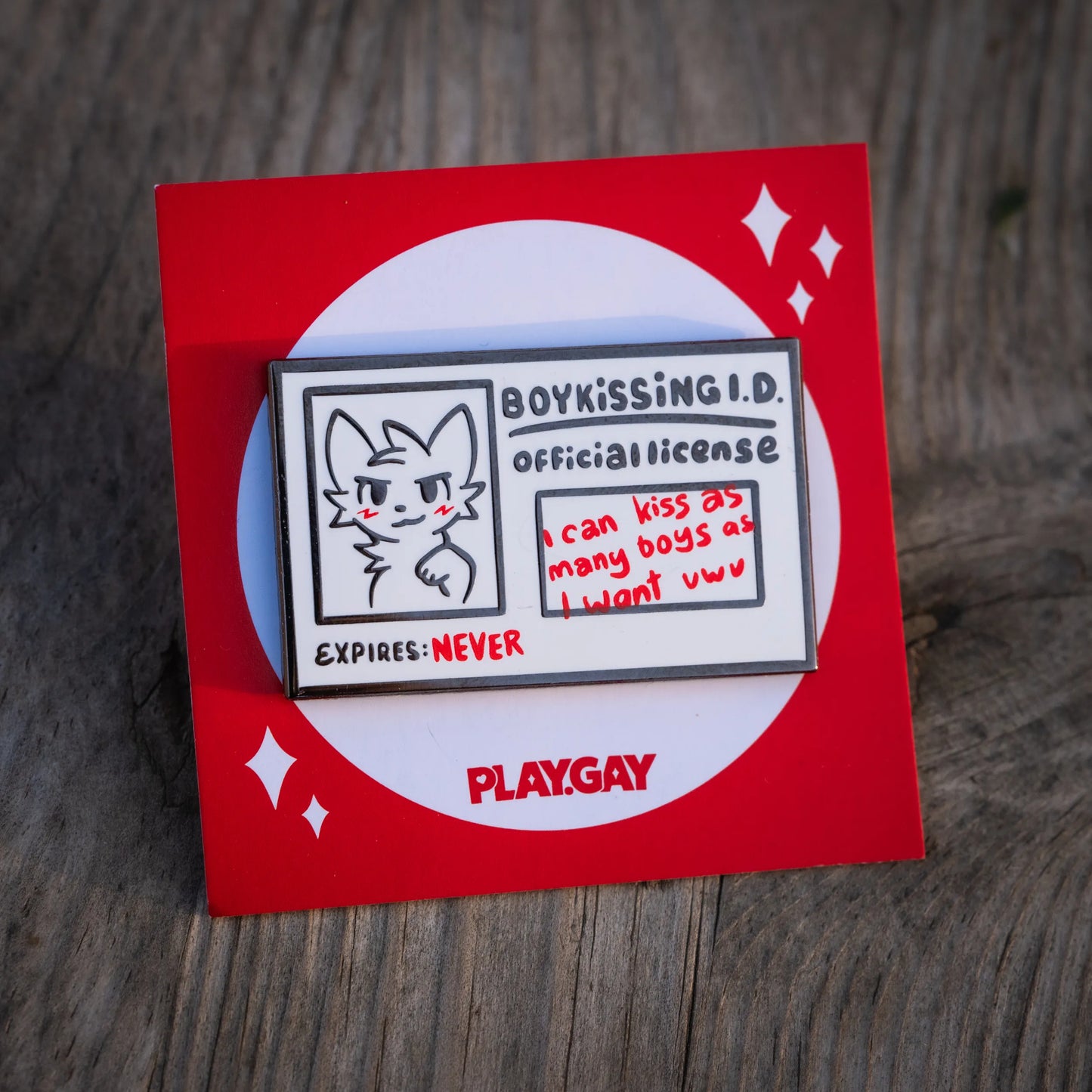 Boykisser License - Enamel Pin