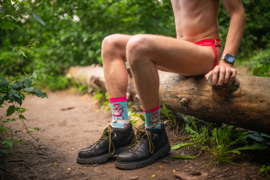 Maid Catboy Blue - Art Socks