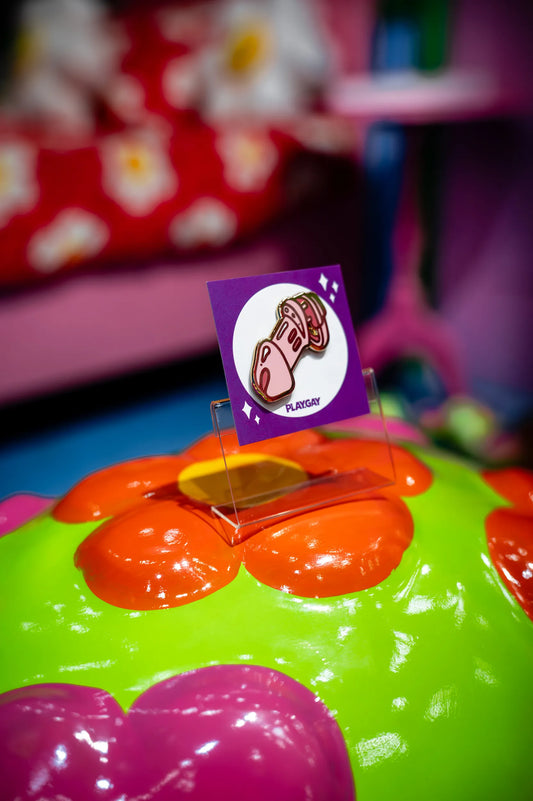 Chastity Cage – Kinky Enamel Pin