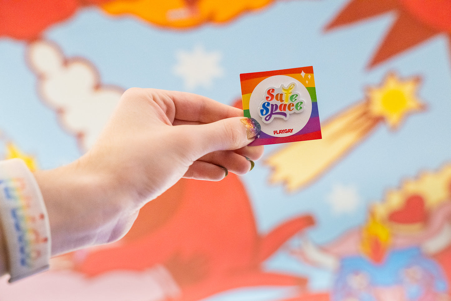 Safe Space – Rainbow Enamel Pin