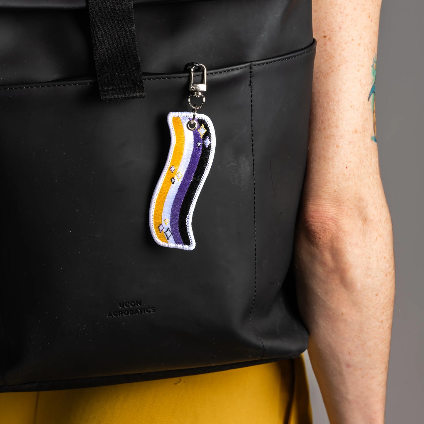 Nonbinary Flag - Keychain
