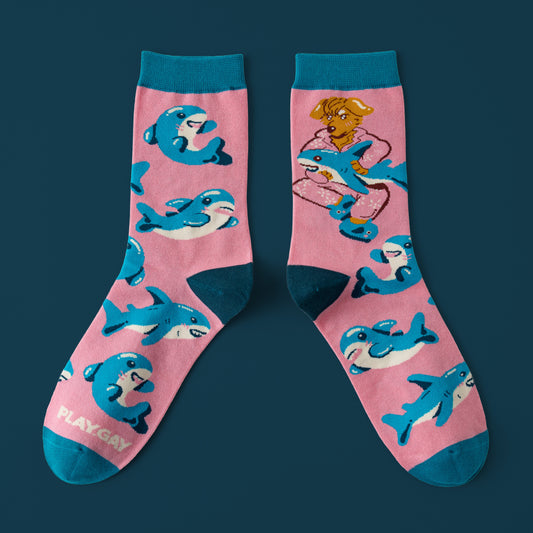 Dog Sharkies - Art Socks