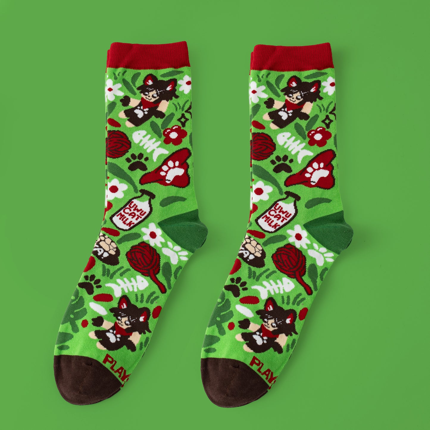 Uwu Catboy Milk — Art Socks