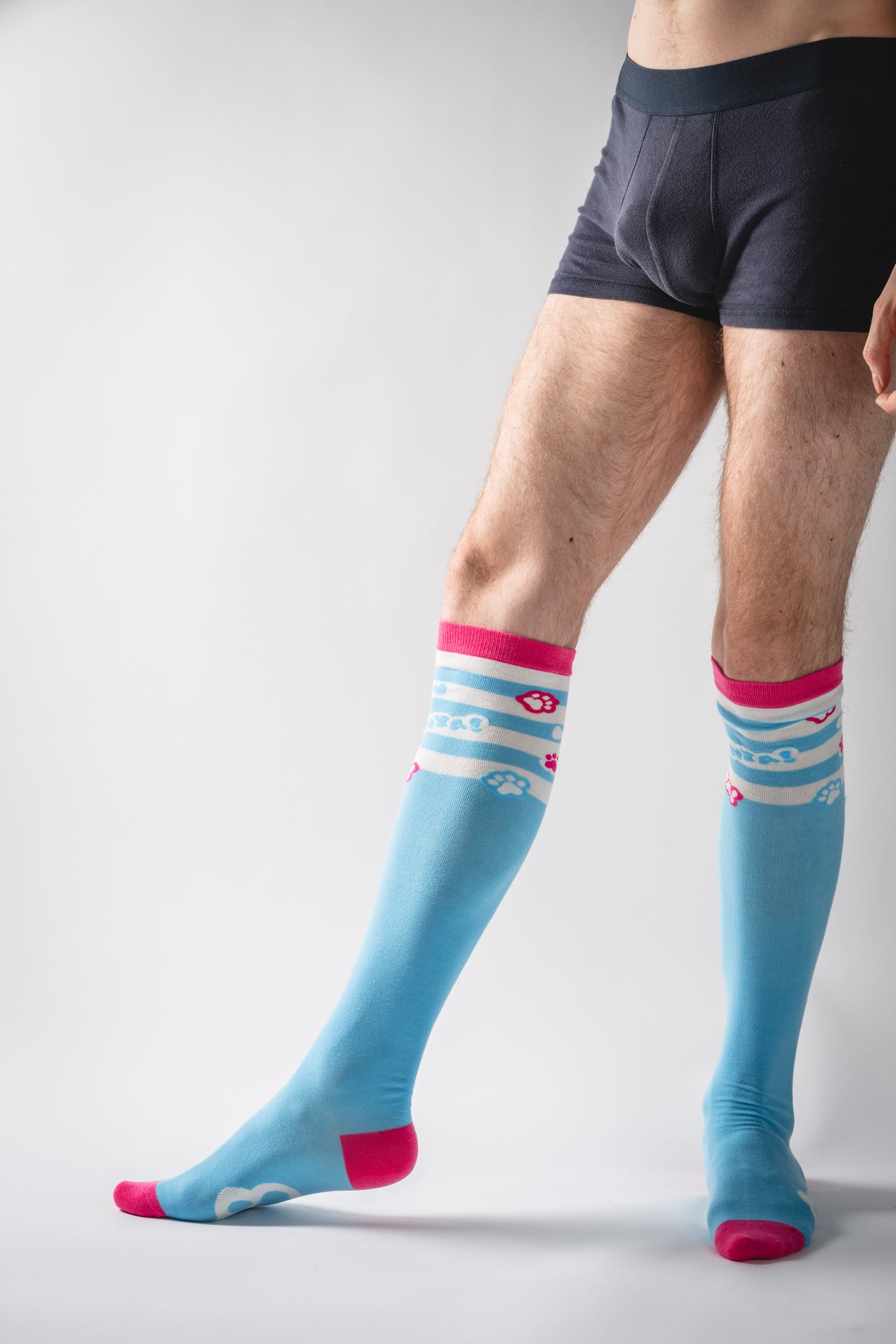 Nya! Paw - Blue Overknee Socks