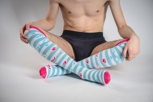 Nya! Striped - Blue Overknee Socks