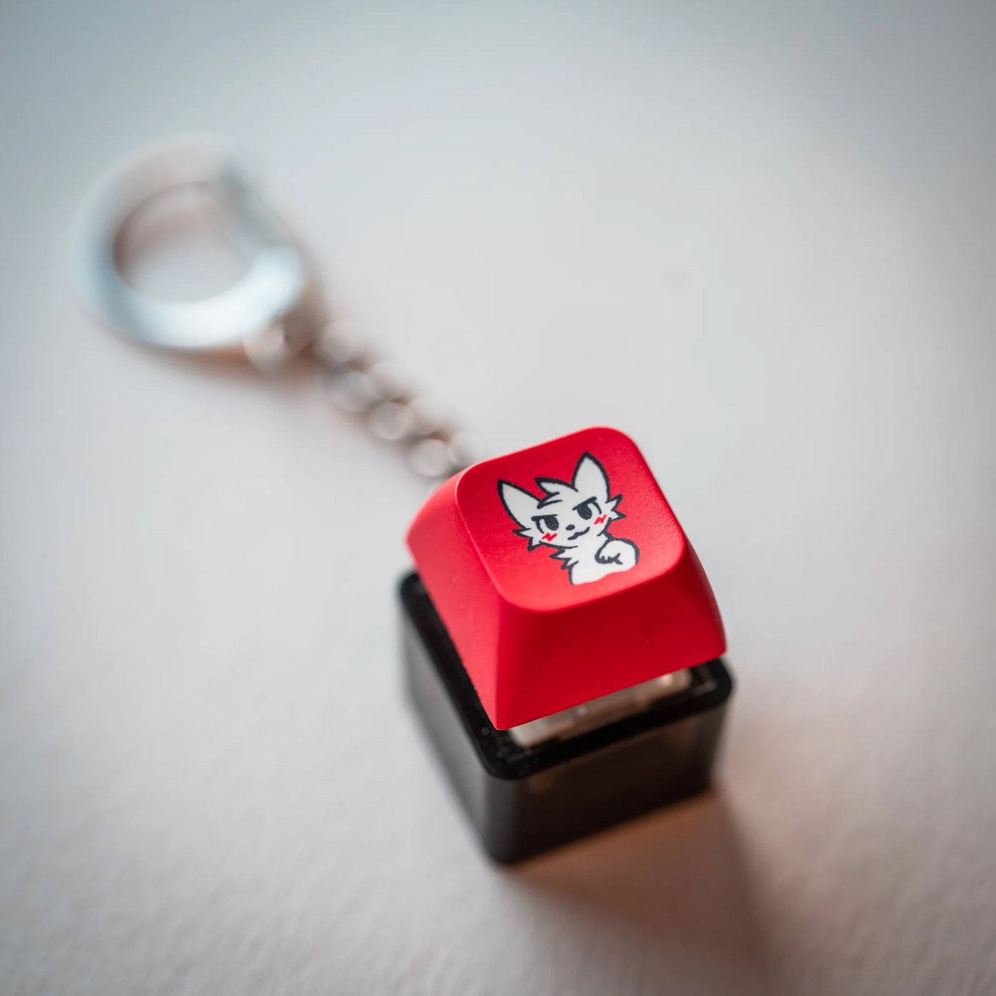Boykisser Clicky Keychain - pressable keyboard key fidget toy by PlayGay