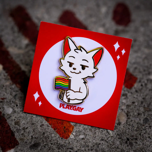 Boykisser Rainbow Flag - Enamel Pin