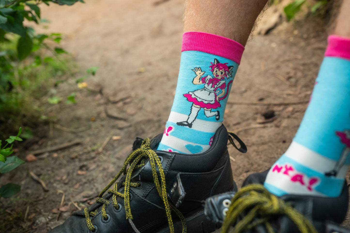 Maid Catboy Blue - Art Socks