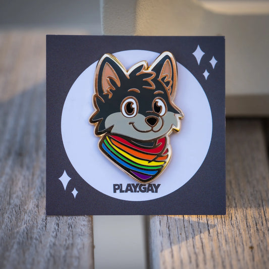 Furry Wolf (Gray) - Enamel Pin