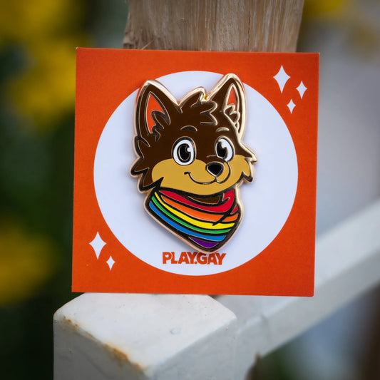 Furry Wolf (Orange) - Enamel Pin