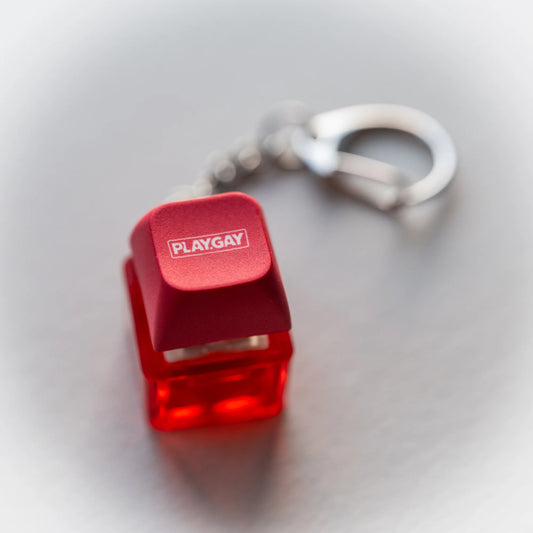 PLAY.GAY Clicky Keychain - pressable keyboard-key fidget toy by PlayGay
