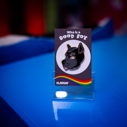 Pup Mask (Grey) – Enamel Pin