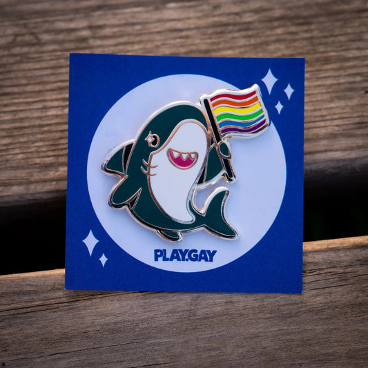 Shark Pride Flag – Enamel Pin