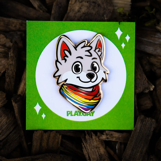 Furry Wolf (White) - Enamel Pin
